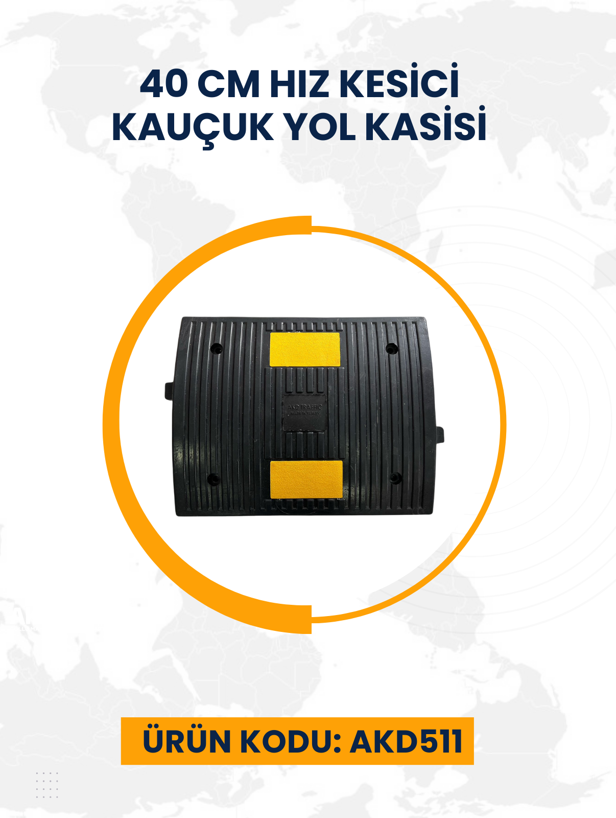 40 Cm Hız Kesici Kauçuk Yol Kasisi