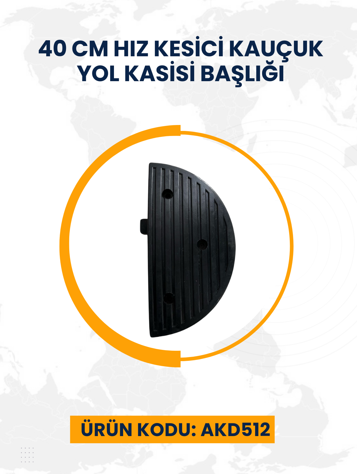 40 Cm Hız Kesici Kauçuk Yol Kasis Başlığı