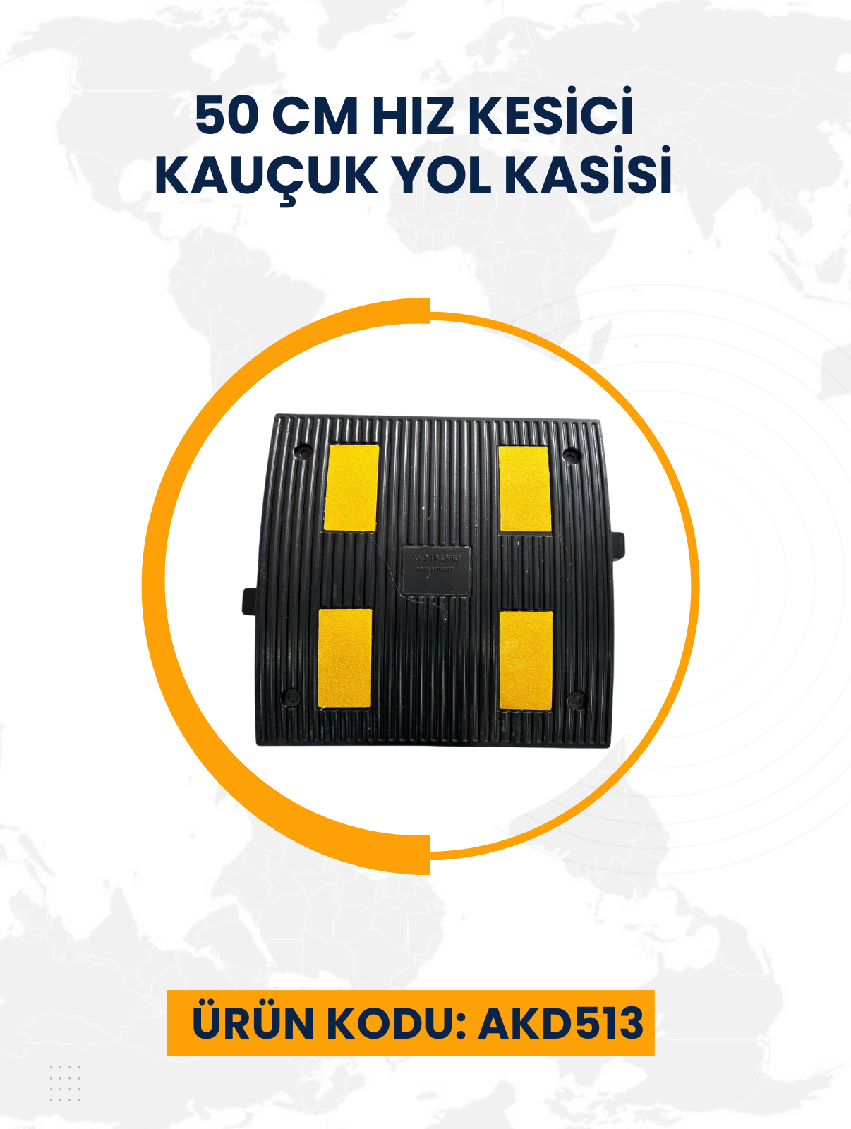 50 cm Hız Kesici Kauçuk Yol Kasisi