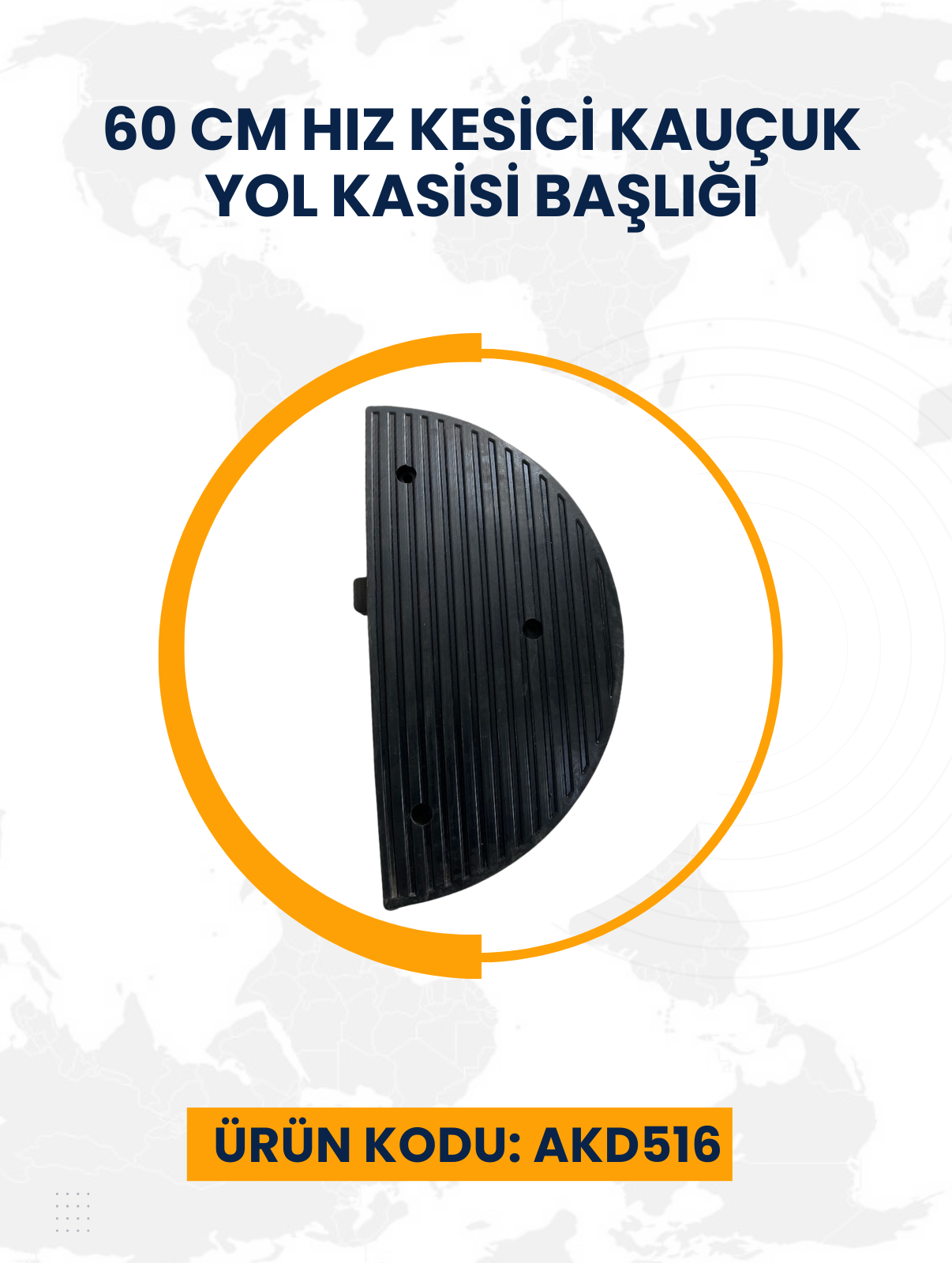 60 Cm Hız Kesici Kauçuk Yol Kasis Başlığı