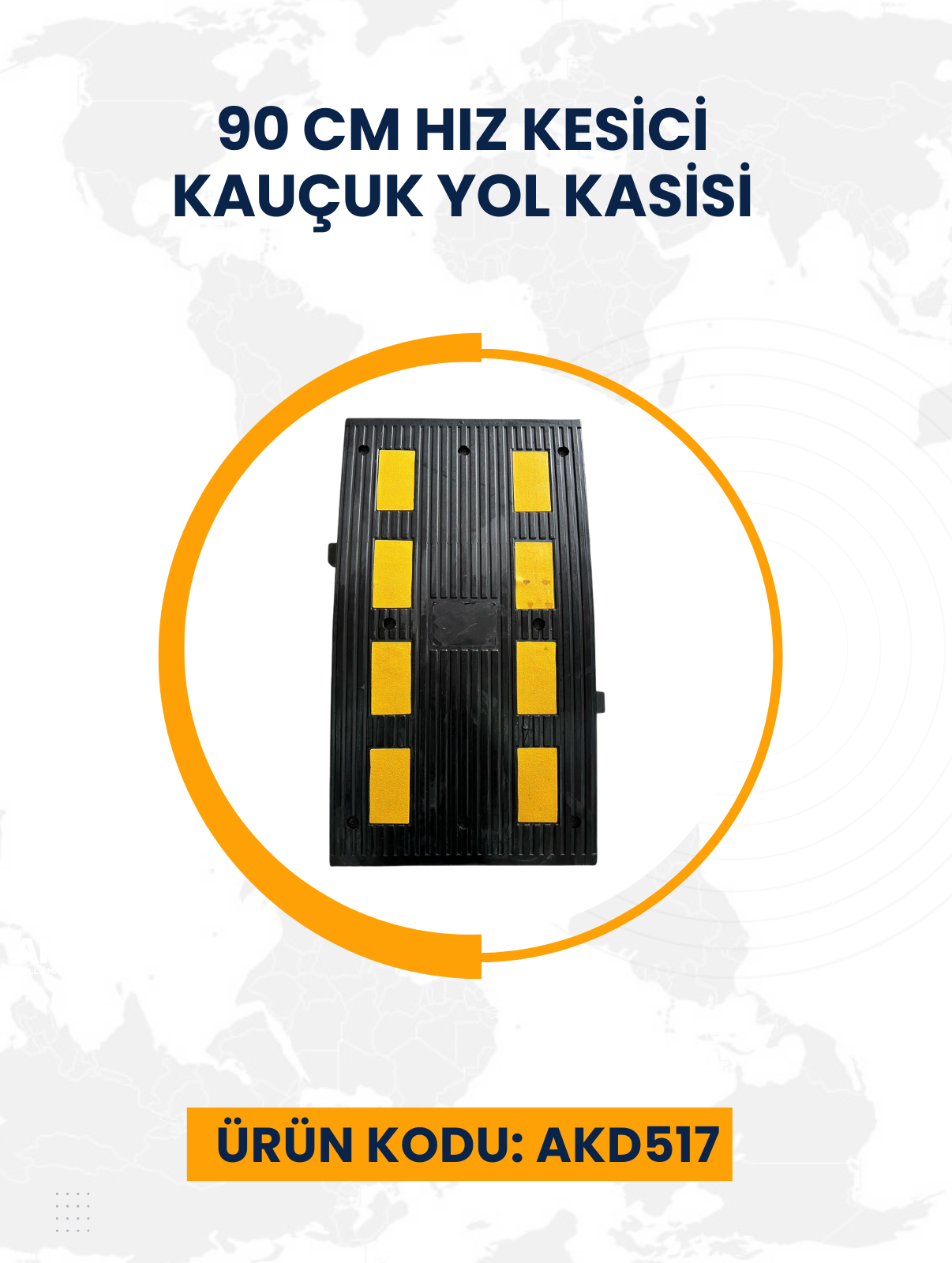 90 Cm Hız Kesici Kauçuk Yol Kasisi