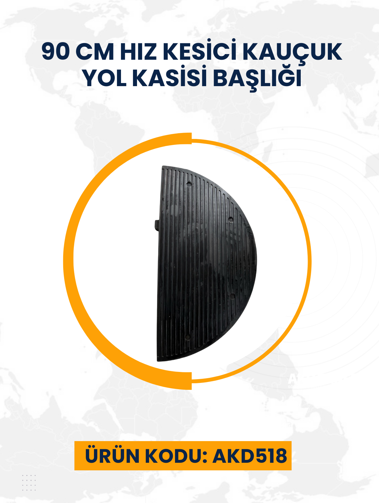 90 Cm Hız Kesici Kauçuk Yol Kasis Başlığı