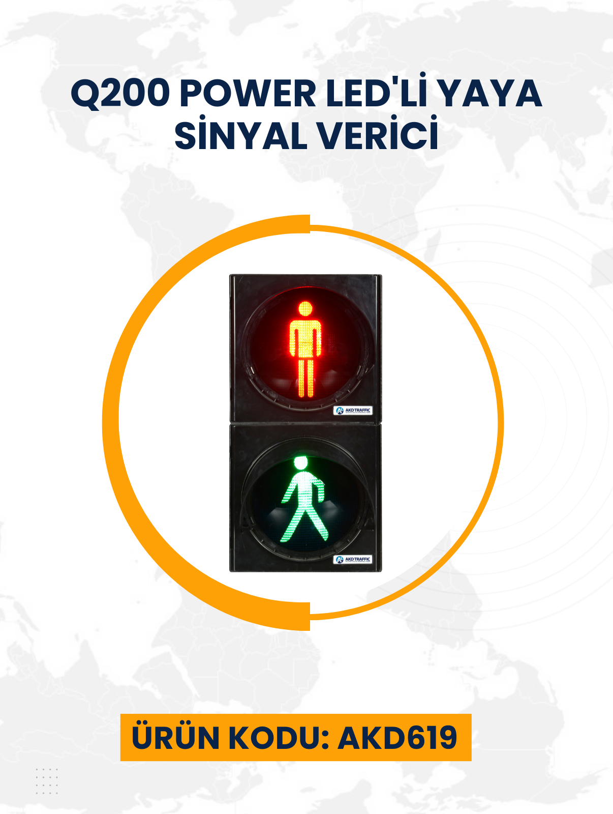 Q200 Power Led'li Yaya Sinyal Verici
