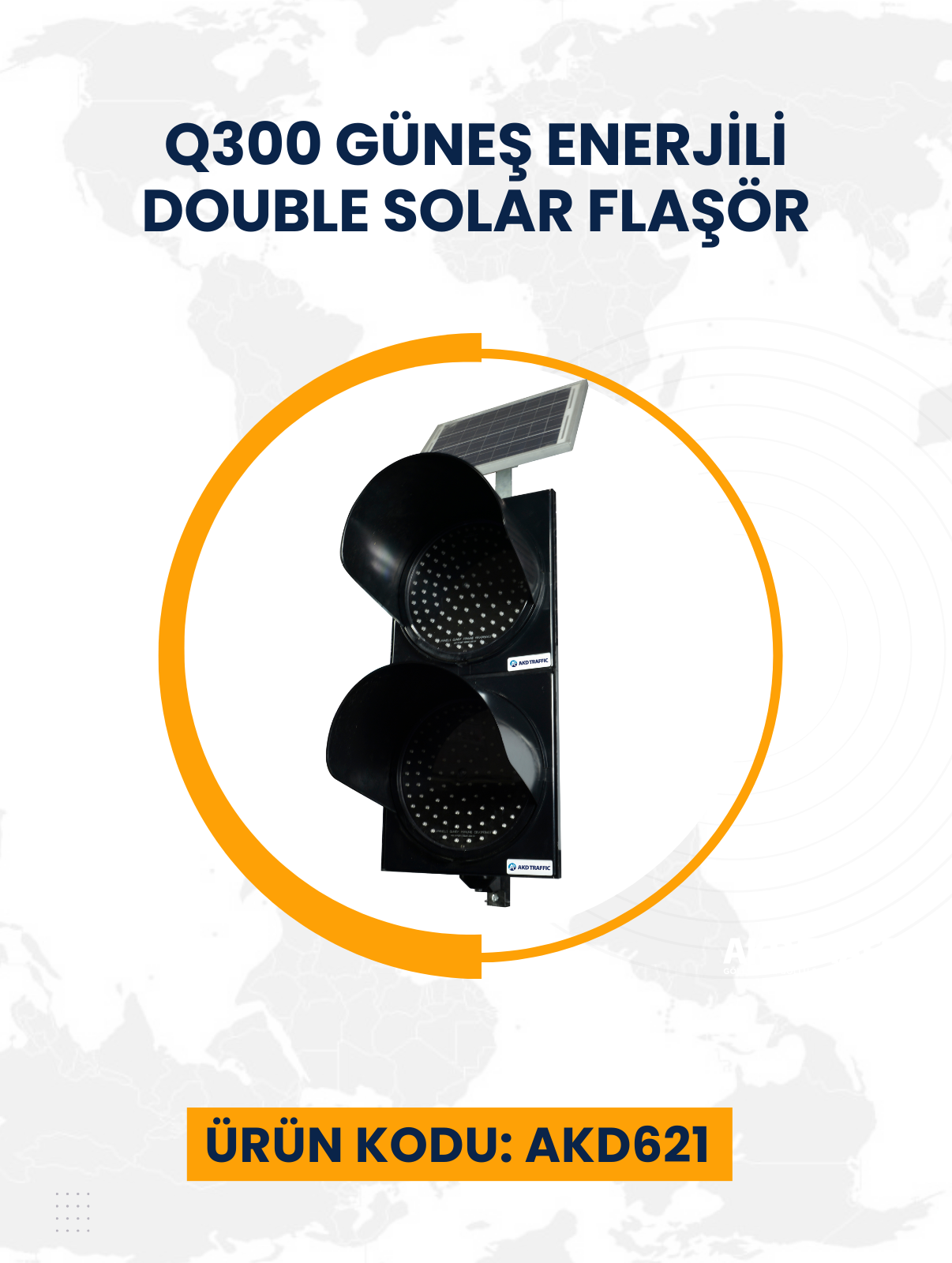 Q300 Güneş Enerjili Double Solar Flaşör