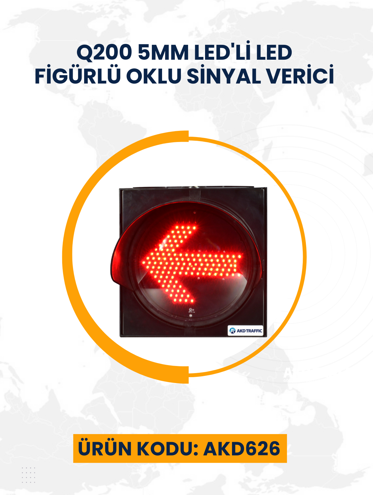 Q200 5mm LED'li LED Figürlü Oklu Sinyal Verici
